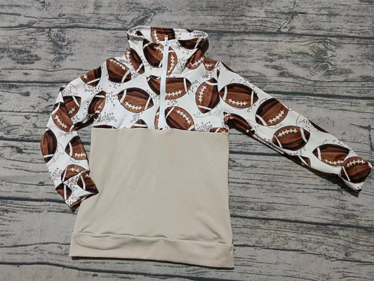 Baby Kids Adult Long Sleeves Football Zipper Shirt ( Moq 5 )