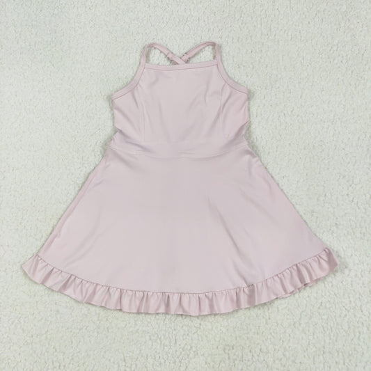 Baby Girl Pink Sleeveless Yoga Active Knee Length Dress RTS