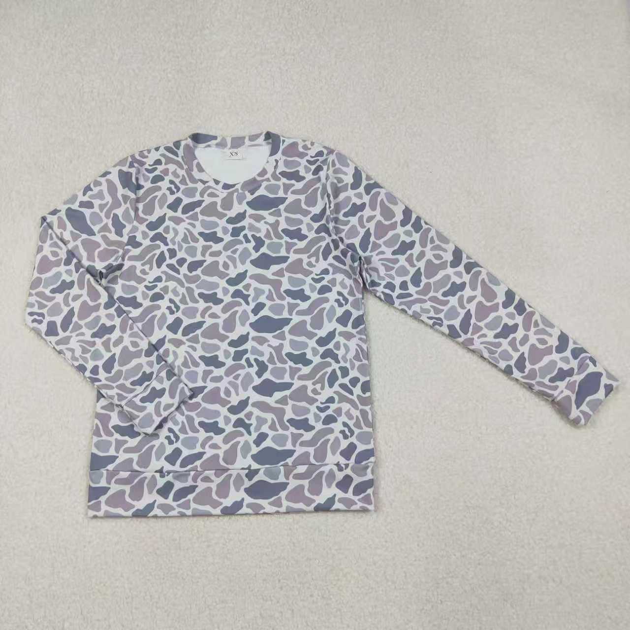 Sibling Adult Women Long Sleeves Camo Shirt Tops RTS