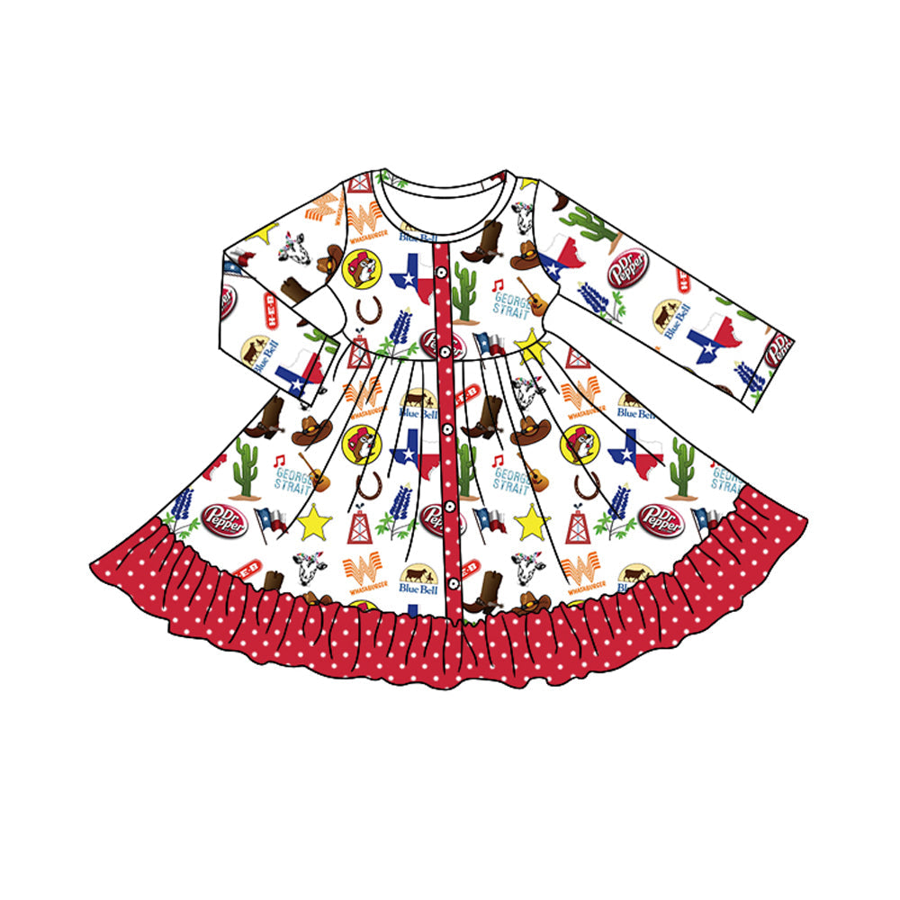 Baby Girl TX Western Long Sleeves Dress