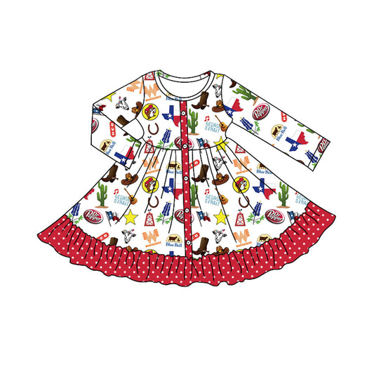 Baby Girl TX Western Long Sleeves Dress