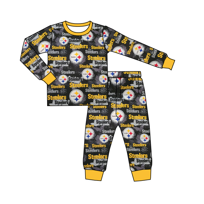 Baby Boy Steelers Tops Team Pants Pajamas Set