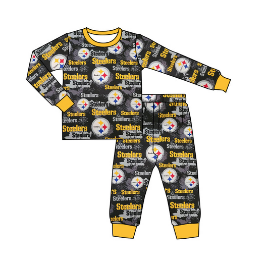 Baby Boy Steelers Tops Team Pants Pajamas Set
