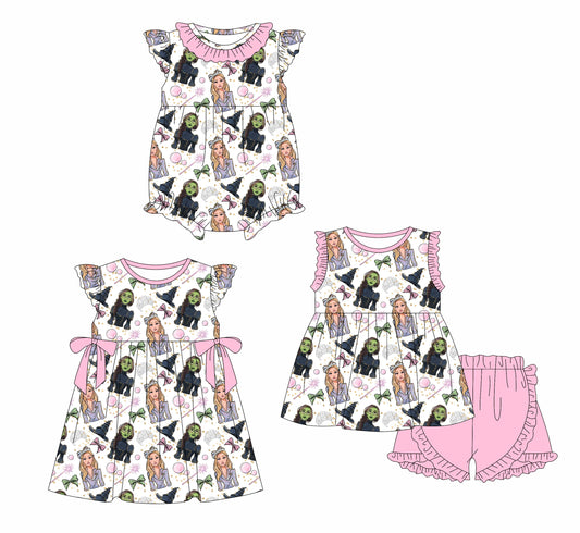Baby Girl Witch Bows Sibling Romper Dress Set ( Moq 5 Each Style ) 1.10
