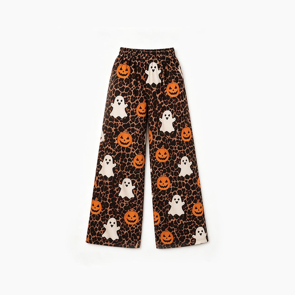 ( Moq 5 ) Baby Girls Kids Halloween Ghosts Pumpkins Leopard Pants Bottoms Clothes