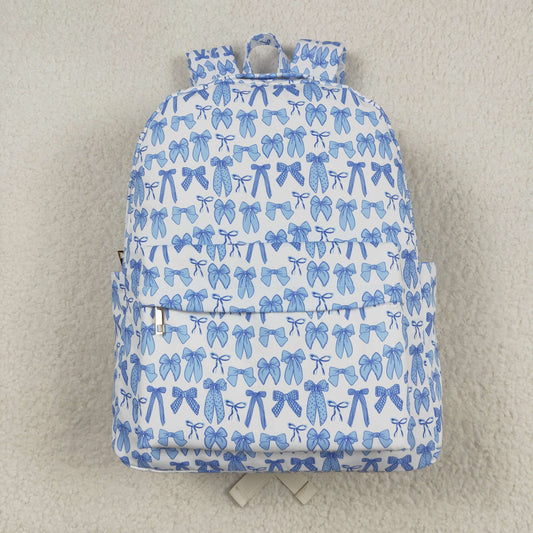 Baby Girl Toddler Blue Bows Backpack Bags RTS