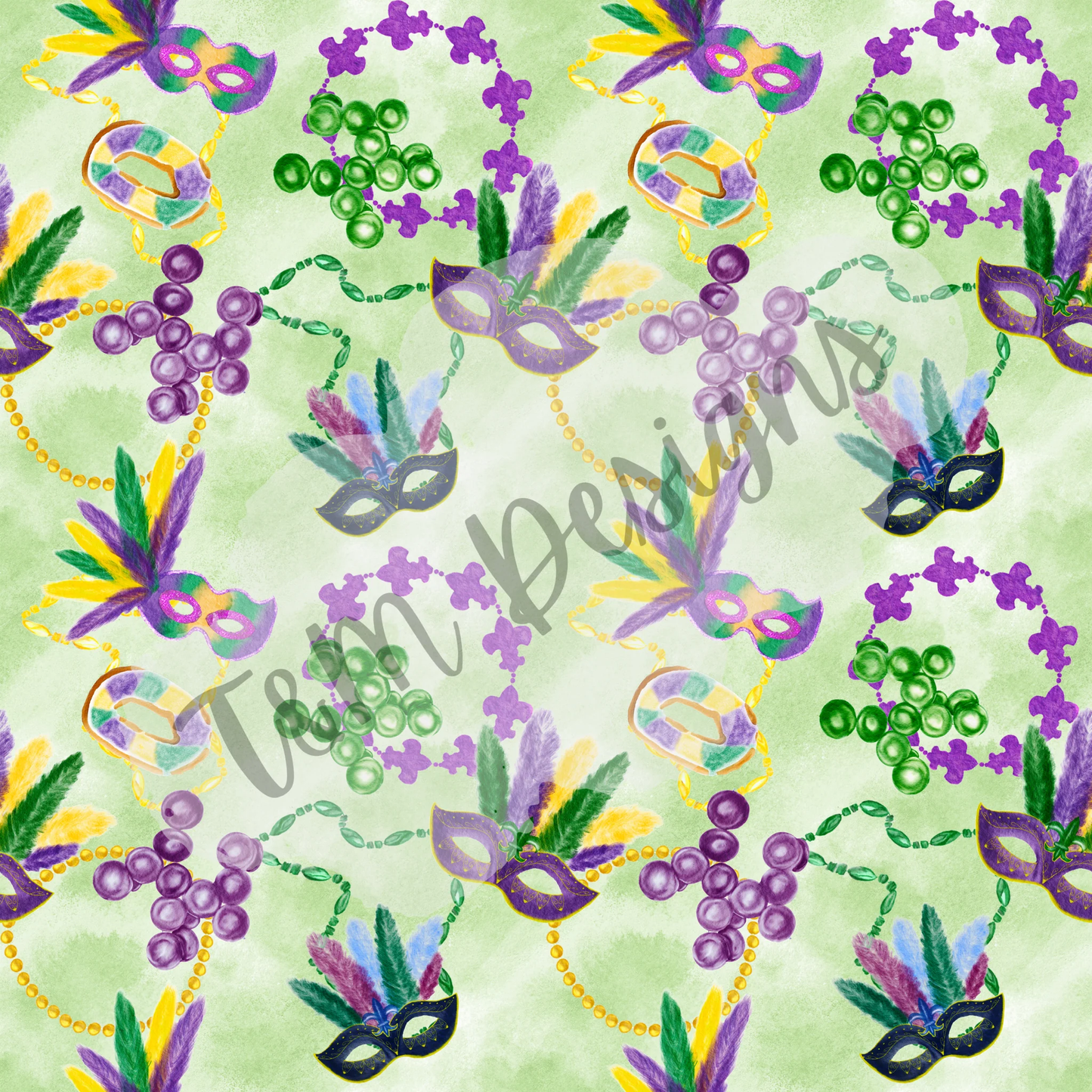 ( Moq 5 ) Preorder Girls Infant Long Sleeves Masks Mardi Gras Zipper Sleeper Green Romper