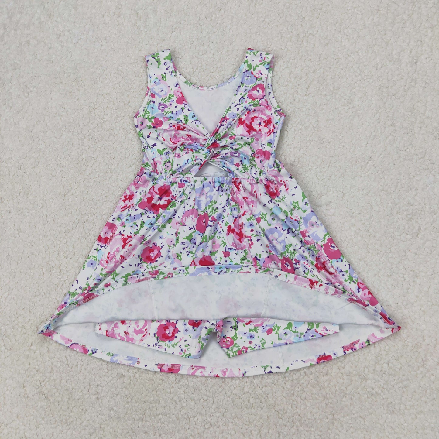 Baby Girl Kids Toddler Sleeveless Flower Yoga Active Wear Skorts Dress RTS