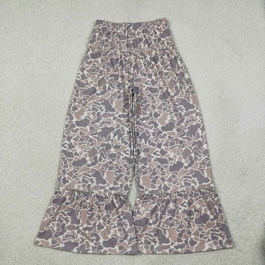 Adult Women Camo Ruffle Pants Bottoms Yoga Active Clothes RTS