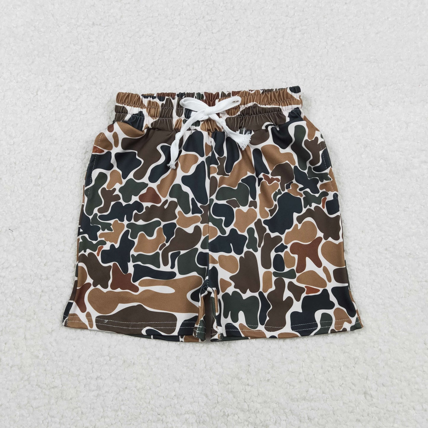 Baby Boys Kids Brown Green Camo Southern Pockets Shorts Bottom RTS