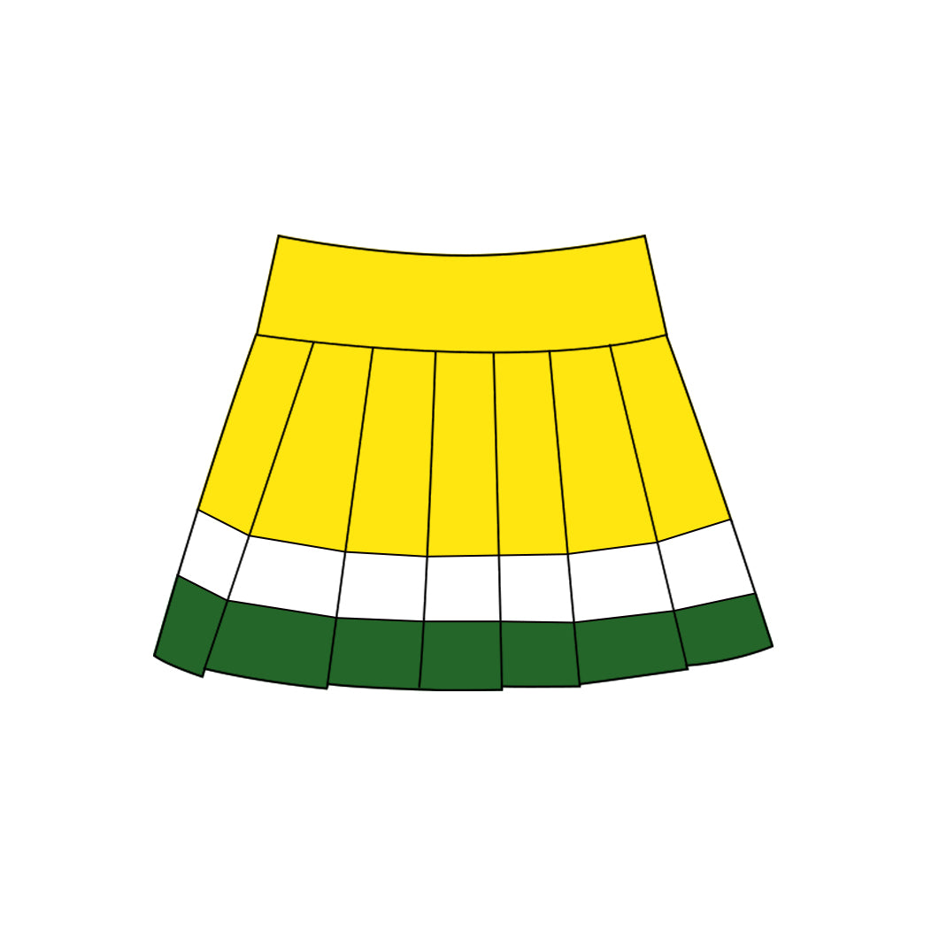 ( Moq 5 ) Preorder Baby Girls Kids Yellow Green Skirt Shorts Bottoms Yoga Clothes