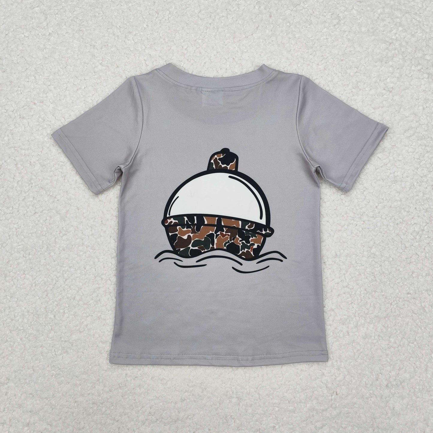 Baby Boy Short Sleeves Camo Grey Tee Shirt Tops