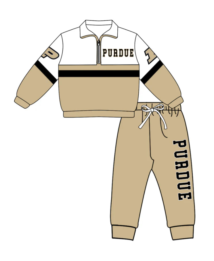 ( Moq 5 ) Baby Boys Kids Long Sleeves Zipper Shirt Jogger Pants P Team Clothes Set