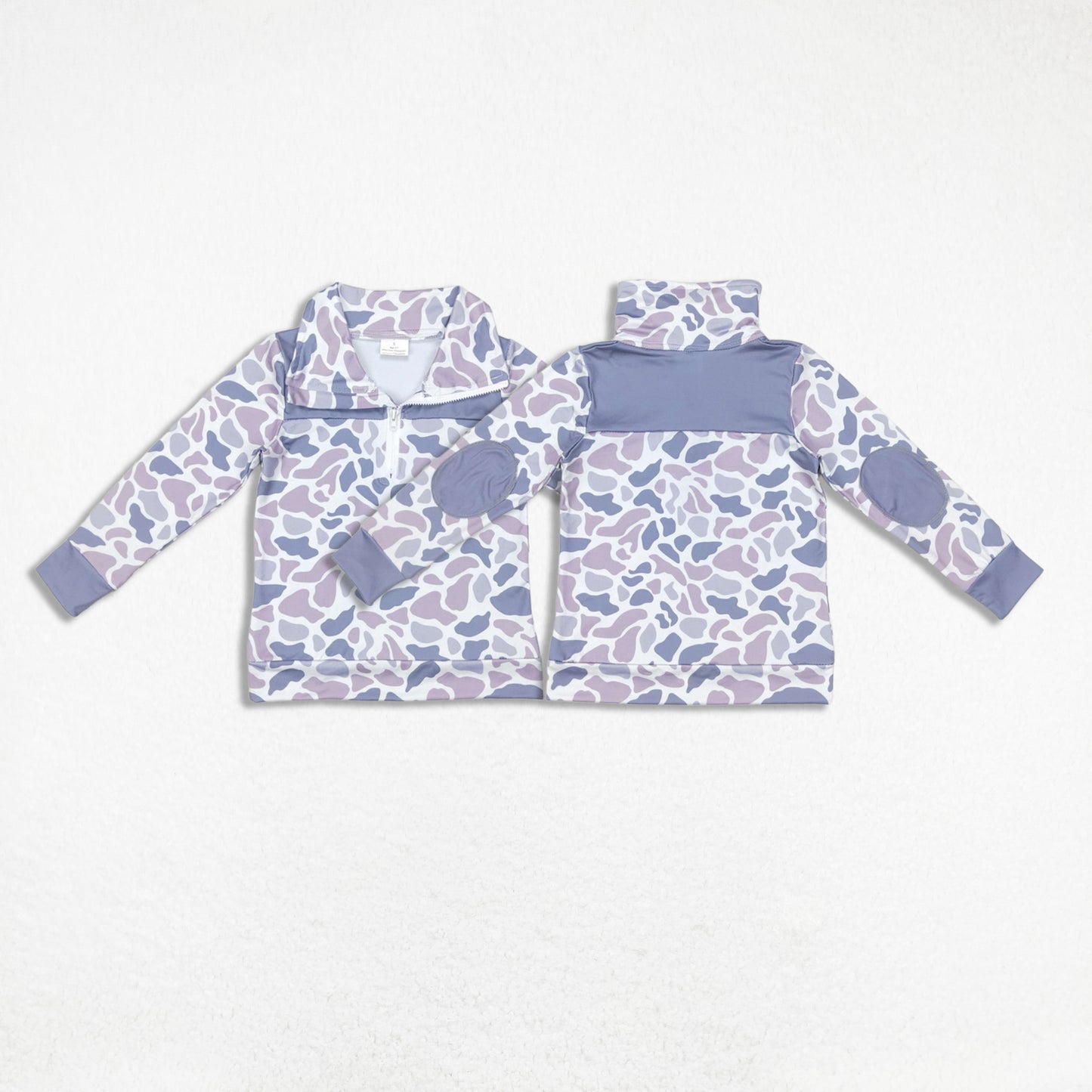 Sibling Boys Kids Long Sleeves Camo Aztec Zipper Shirt Pullover Tops Clothes RTS
