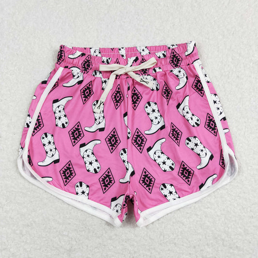 SS0131 Adult Women Western Boots Summer Running Shorts