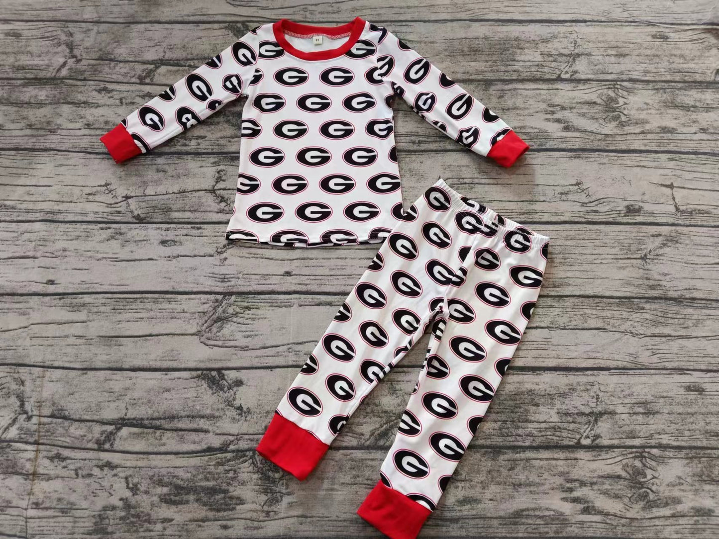 Baby Boy Long Sleeves G Team Shirt Pants Pajamas Set Moq 5
