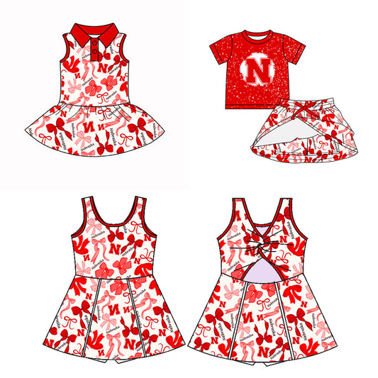 ( Moq 5 each style ) Baby Boy Girl Team Bows N Sibling Dress Set 5.10
