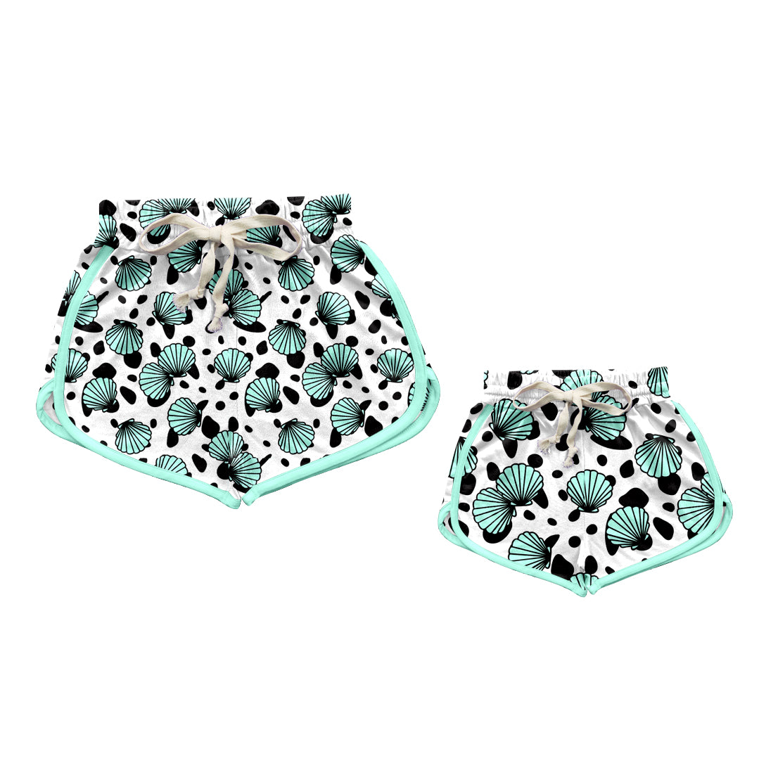 Baby Girl Toddler Adult Women Shell Sibling Family Shorts ( Moq 5 Each Style )