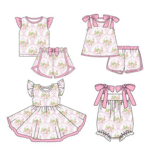 Baby Girl Flower Pink Sibling Romper Dress Set ( Moq 5 Each Style ) 3.13