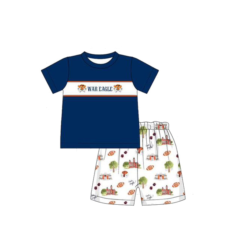 Baby Boy Short Sleeves Team Tiger Shirt Football Shorts Clothes Set Moq 5