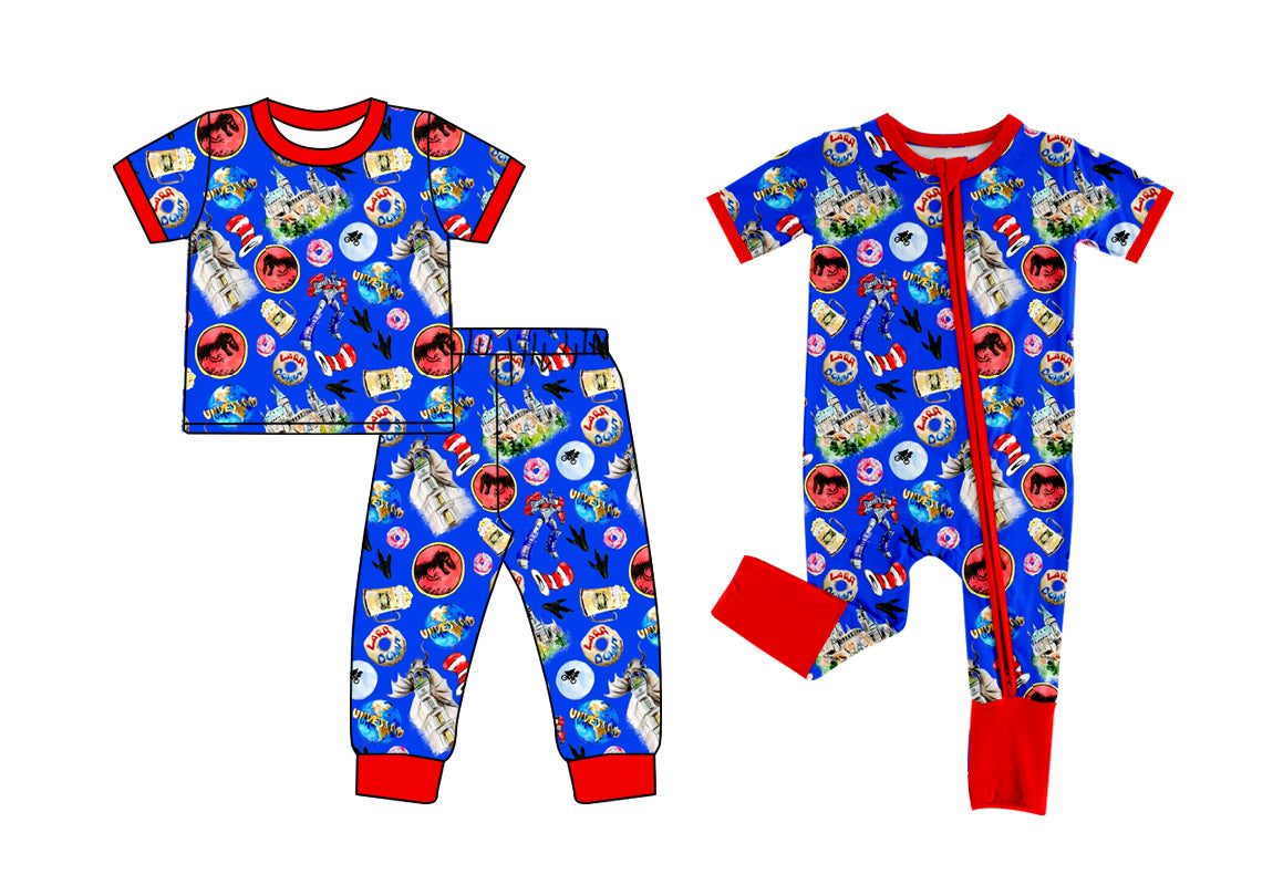 Baby Boy Short Sleeves Reading Sibling Romper Clothes Set ( Moq 5 Each Design )12.3