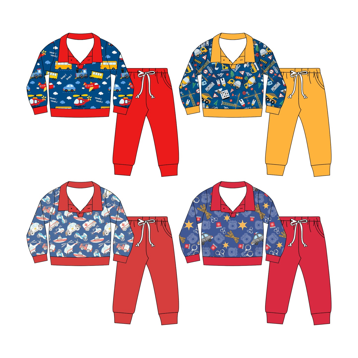 ( Moq 5 Each Style ) Sibling Baby Boys Kids Long Sleeves Buttons Shirts Pants Sets Clothes