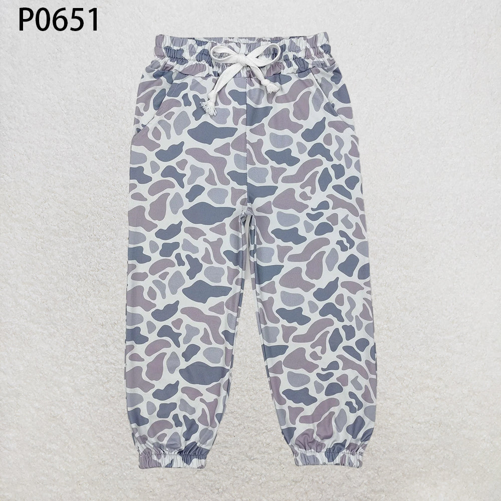 Baby Kids Toddler Grey Camo Bottoms Pocket Pants