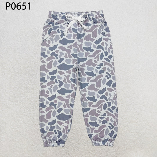 Baby Kids Toddler Grey Camo Bottoms Pocket Pants