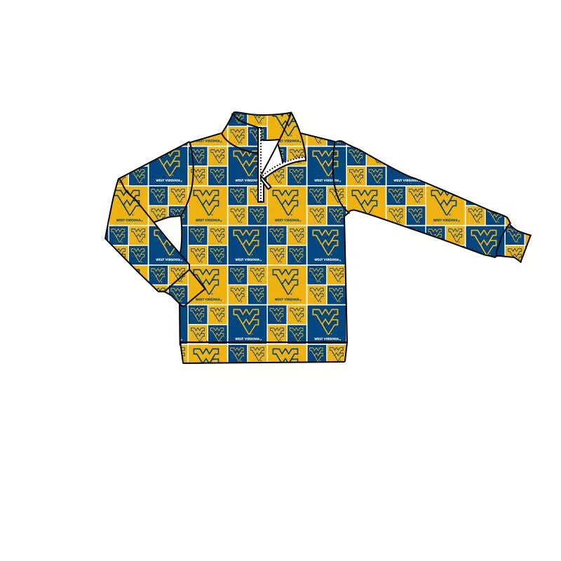 Baby Boy Long Sleeves Team Zipper WV Pullover Shirt Tops Moq 5