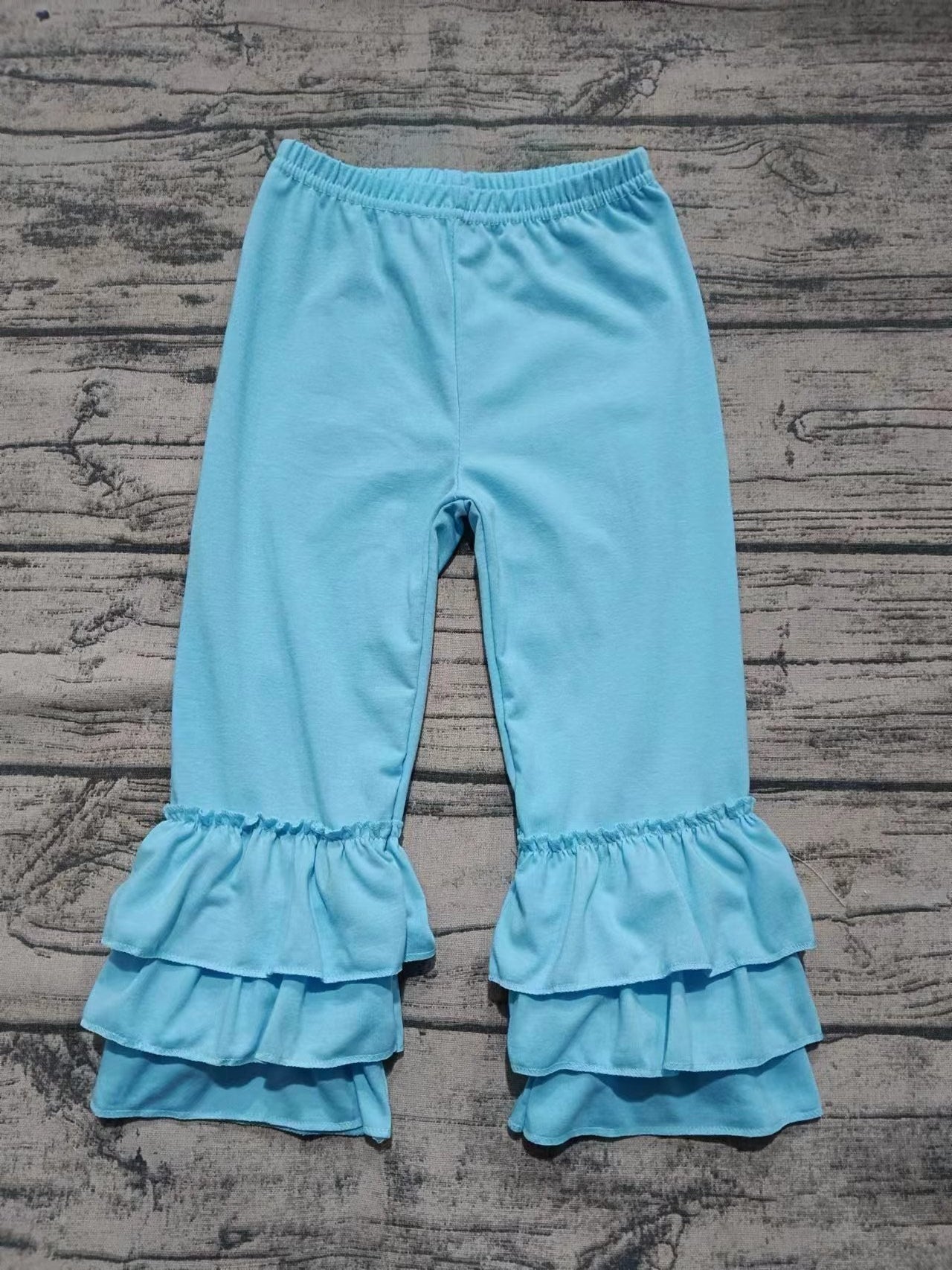Baby Girl Blue Cotton Ruffle Pants ( Moq 5 )