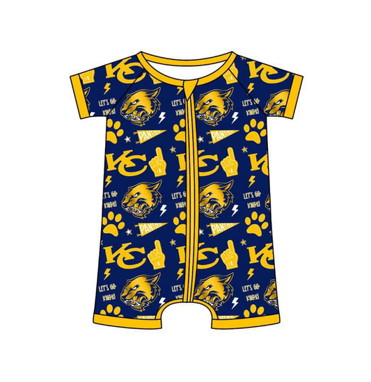 Baby Boy Infant KC Team Zipper Short Sleeves Romper ( Moq 5 )