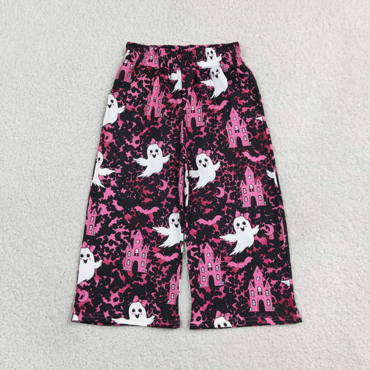 Baby Girls Kids Halloween Ghosts Pink Leopard Pants Bottoms Clothes RTS