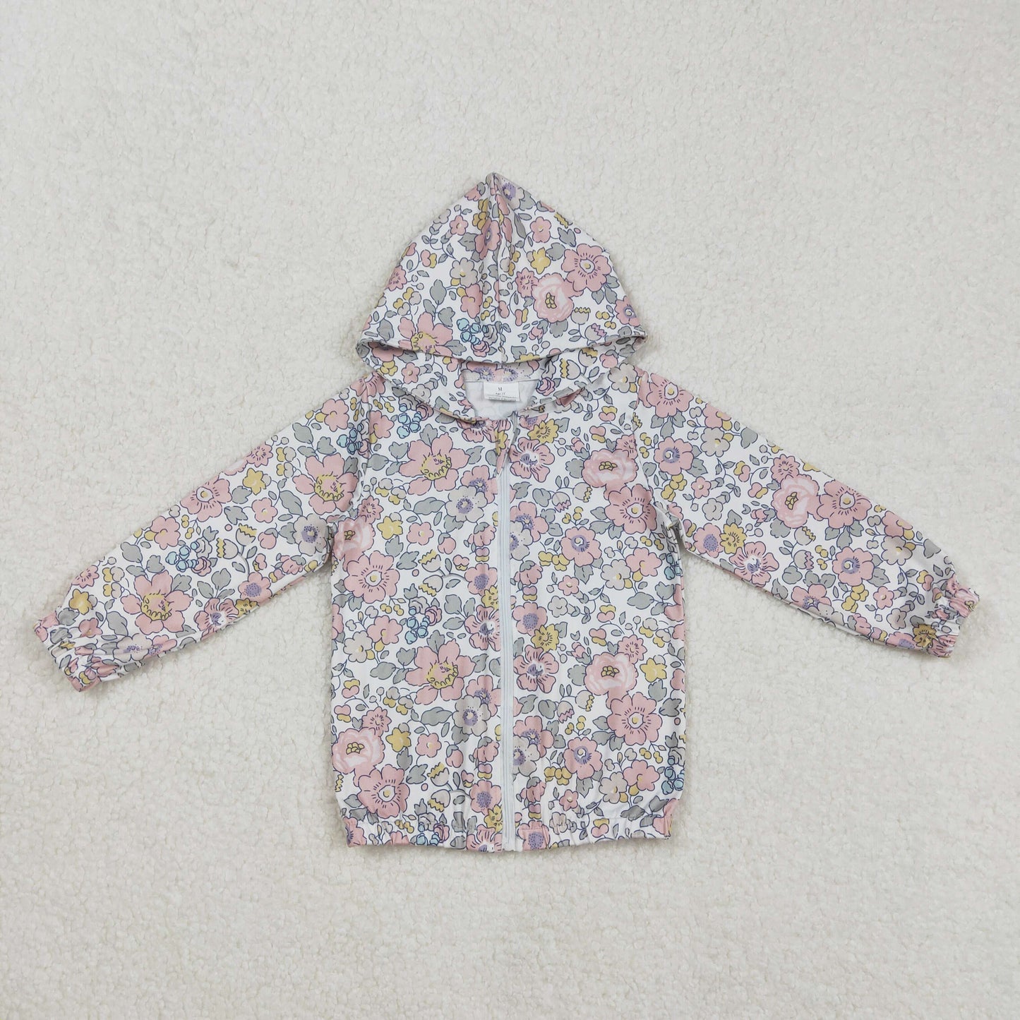 Baby Girl Kids Long Sleeves Flower Zipper Hoodie Shirt Coat RTS