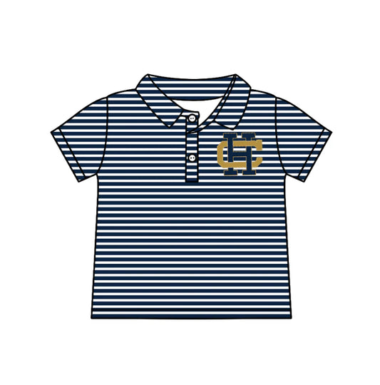 ( Moq 5 ) Baby Boys Short Sleeves HC Stripes Team Buttons Shirt Tops