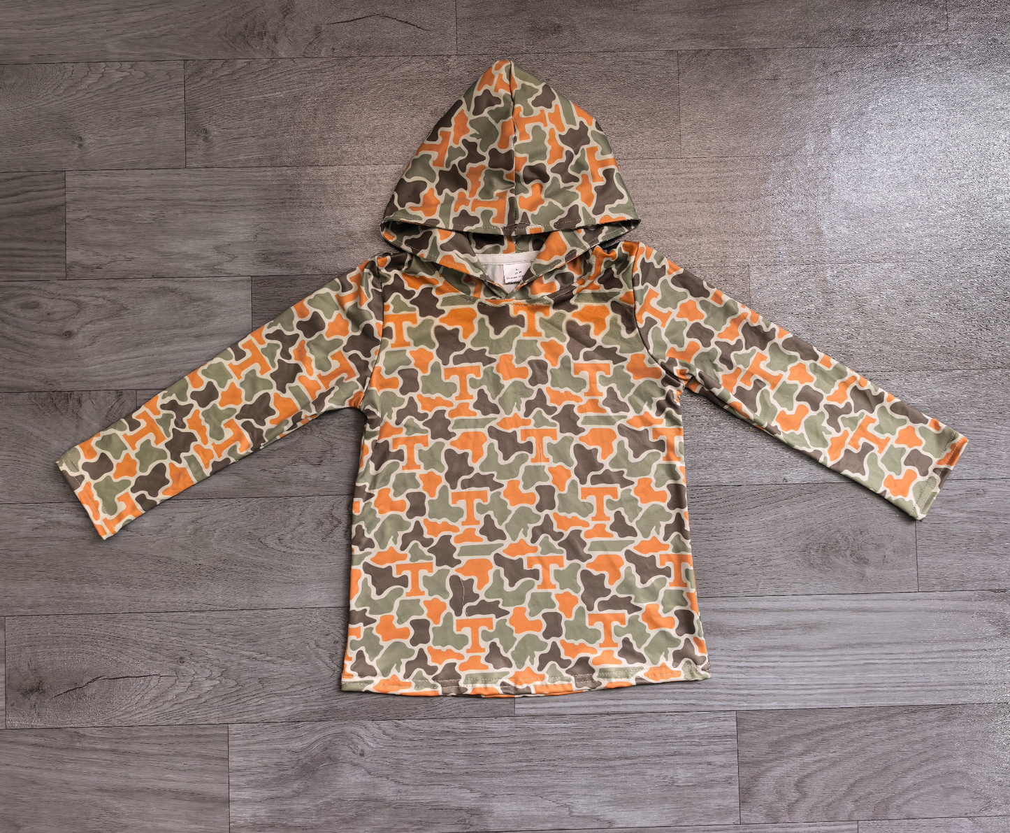 ( No moq ) Preorder Baby Boys Kids Long Sleeves T Camo Hoodie Zipper Shirt Team Tops