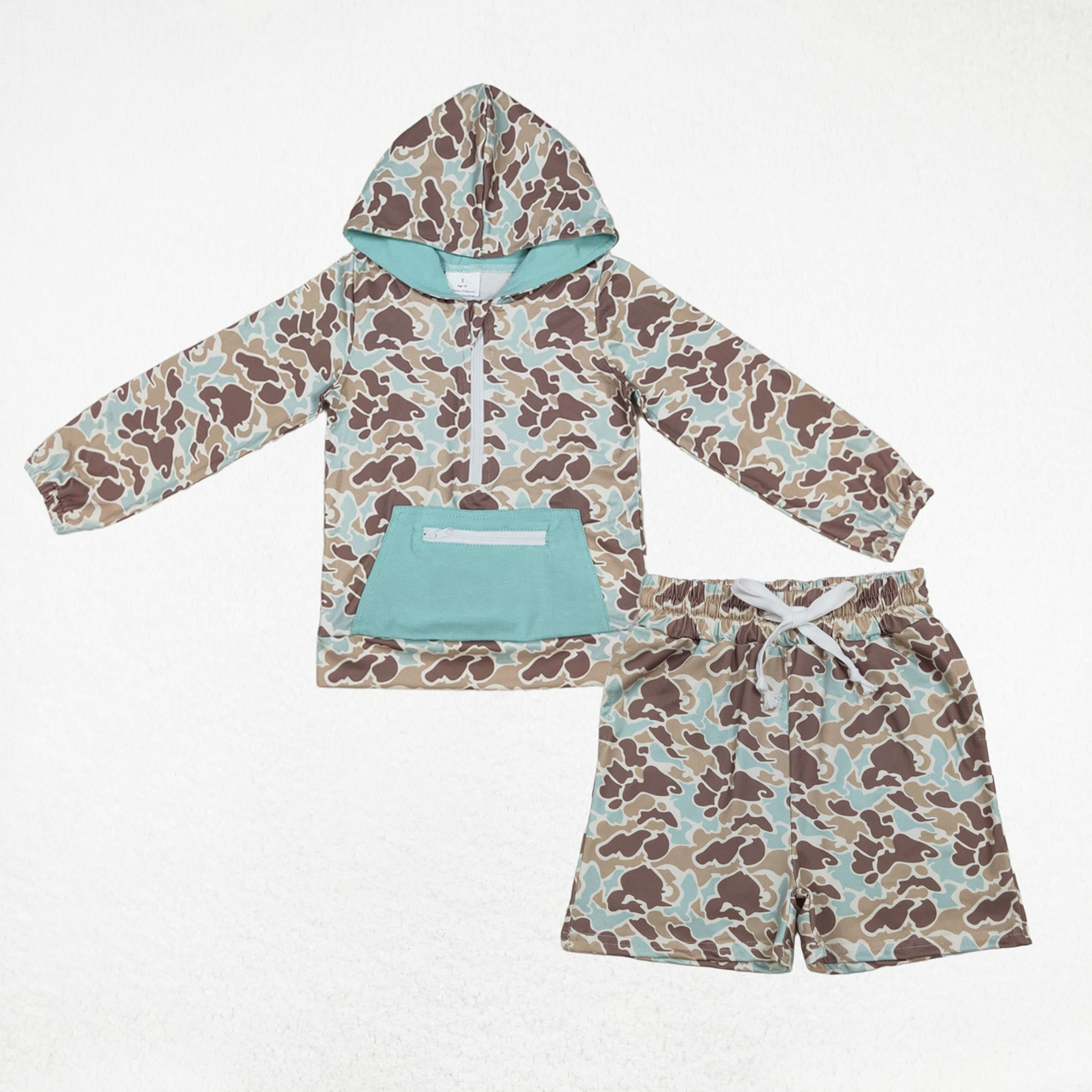 Sibling Baby Boys Kids Southern Camo Print Rompers Shirts Sets Clothes RTS