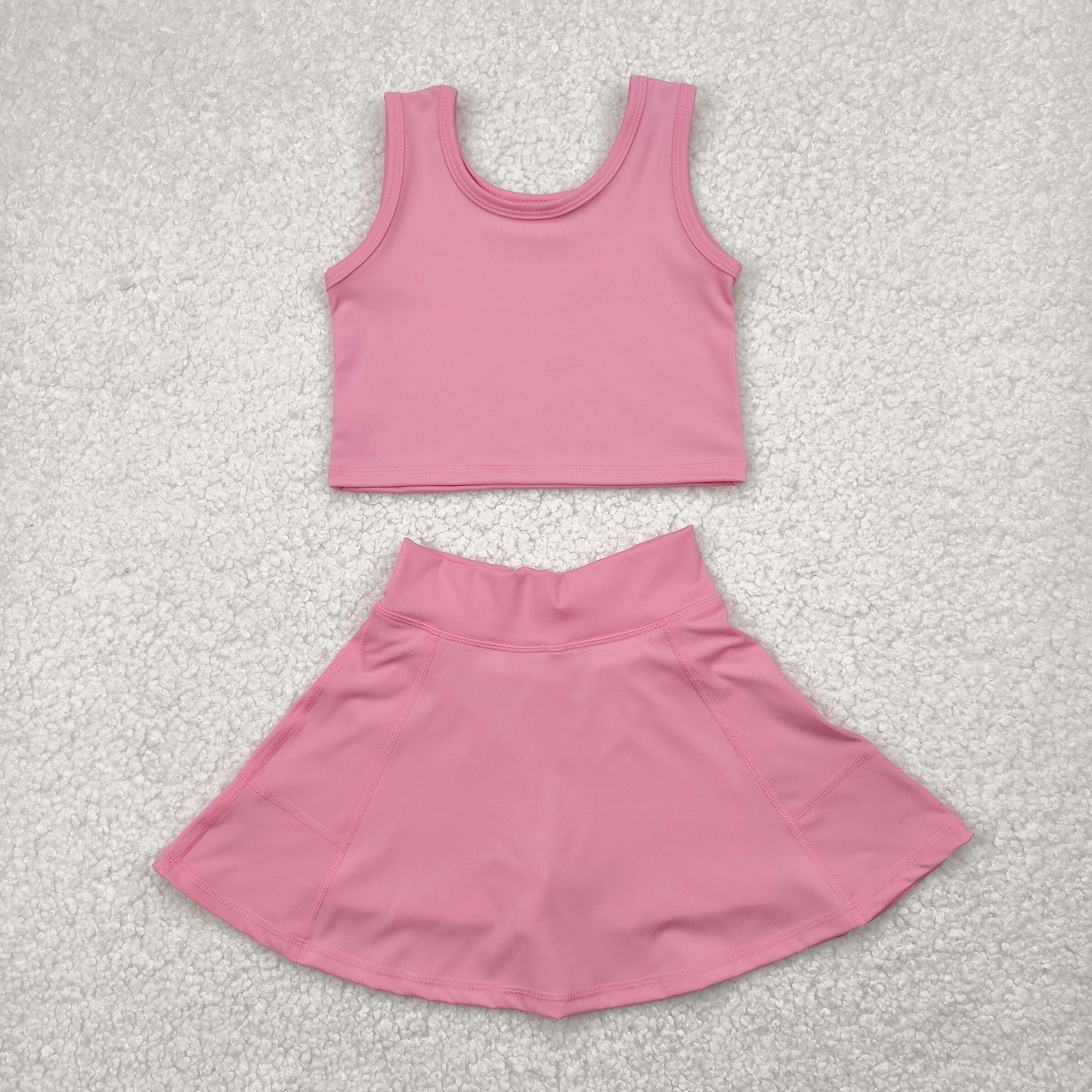 Baby Girl Vest Shorts Skirt Skort Clothes Yoga Active Wear Set RTS