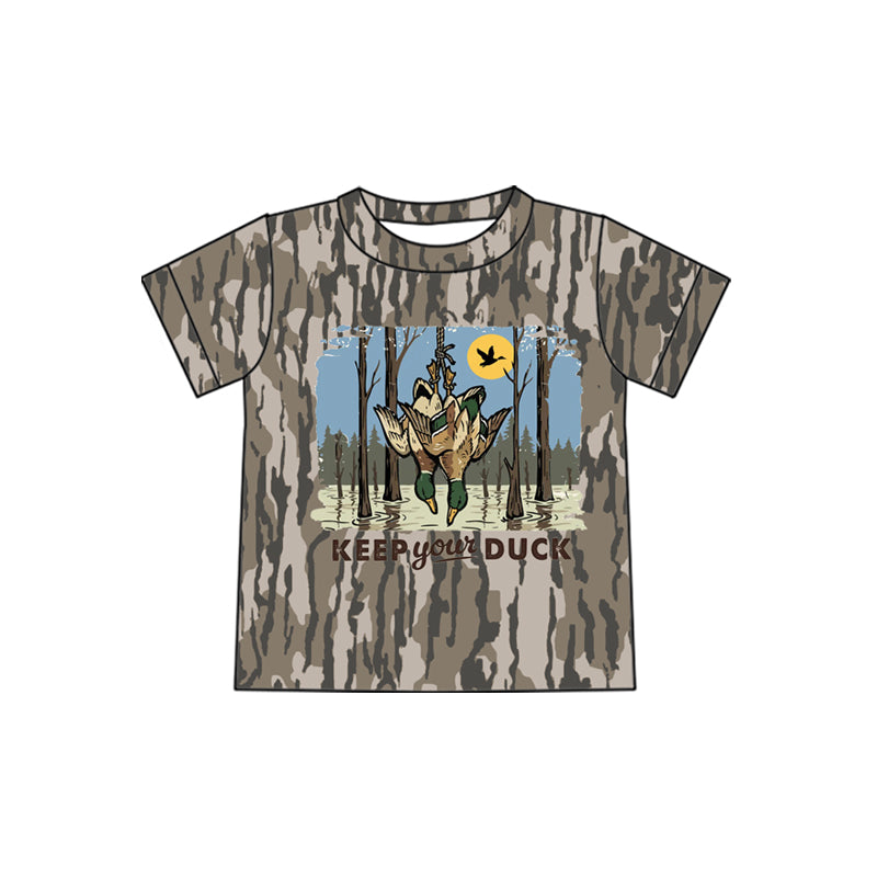 ( Moq 5 ) Preorder Baby Boys Toddler Short Sleeves Ducks Camo Tee Shirt