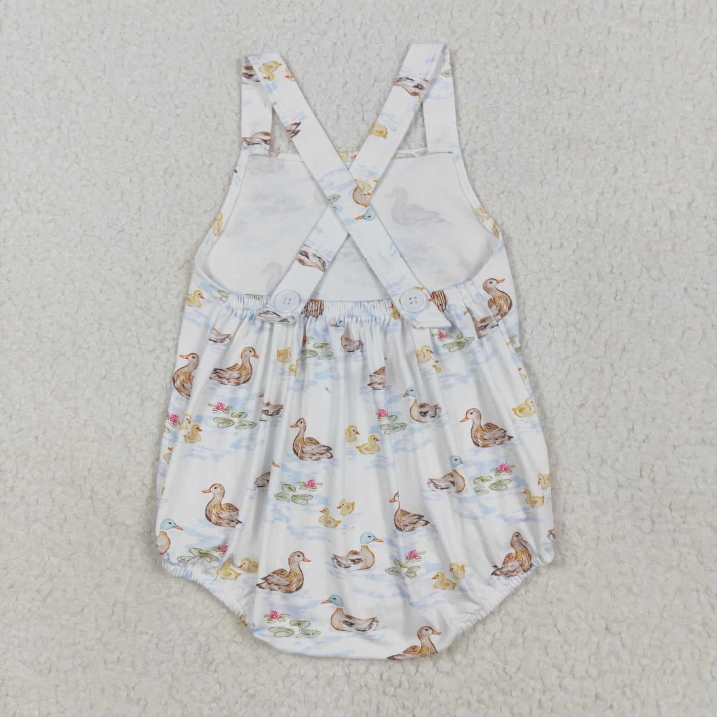 Baby Boy Sleeveless Ducks Bubble Summer Romper RTS