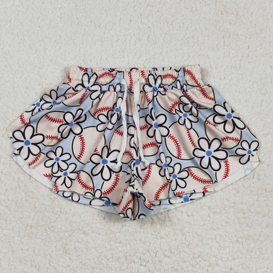 Baby Girl Baseball Flower Shorts Bottoms RTS