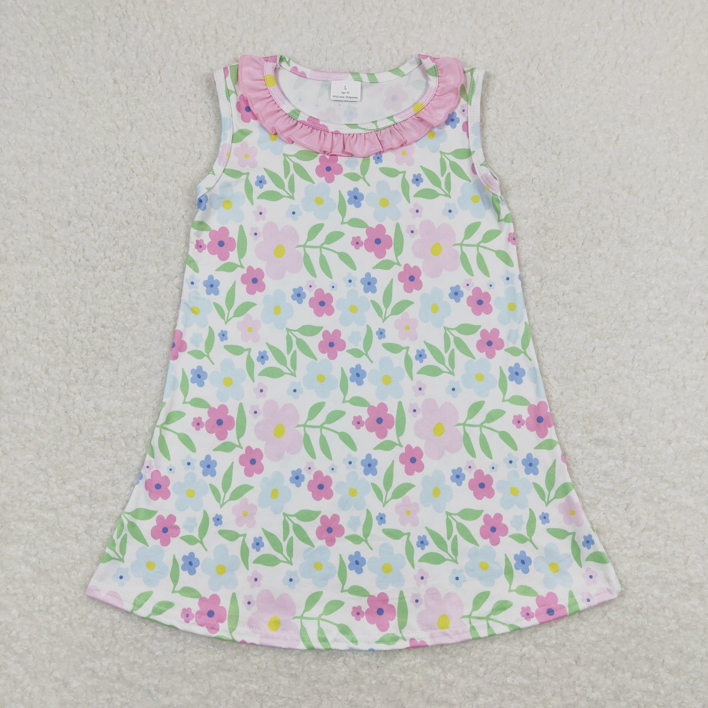 Baby Girl Sleeveless Floral Summer Dress