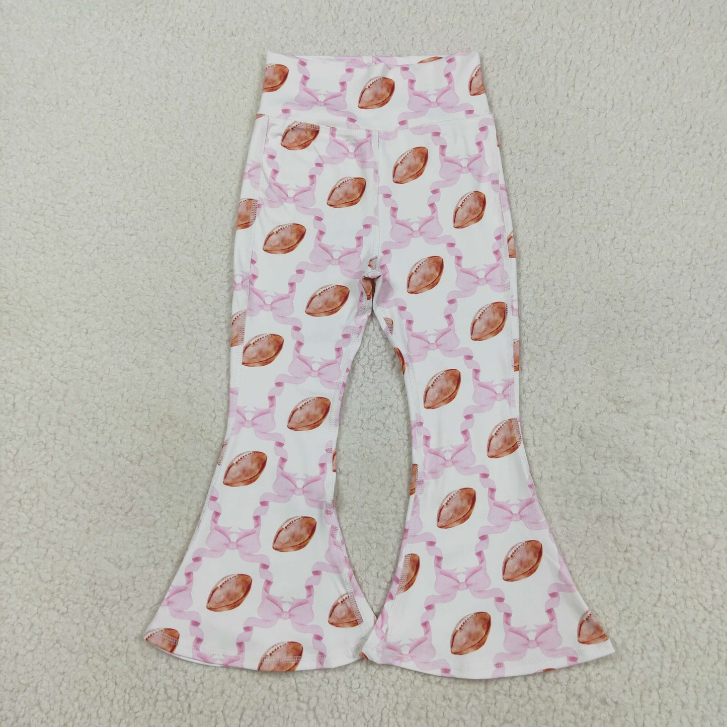 Baby Girl Pink Bow Footballs Bell Yoga Active Pants RTS