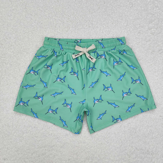 Baby Boy Fish Green Swim Trunks Shorts
