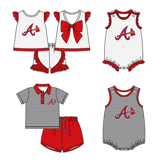Baby Boy Girl A Team Sibling Summer Romper Set ( Moq 5 Each Style )