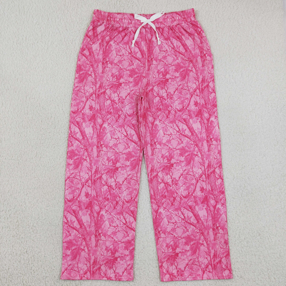 Adult Women Leaves Pockets Pink Pants Bottom Camo Clothes RTS