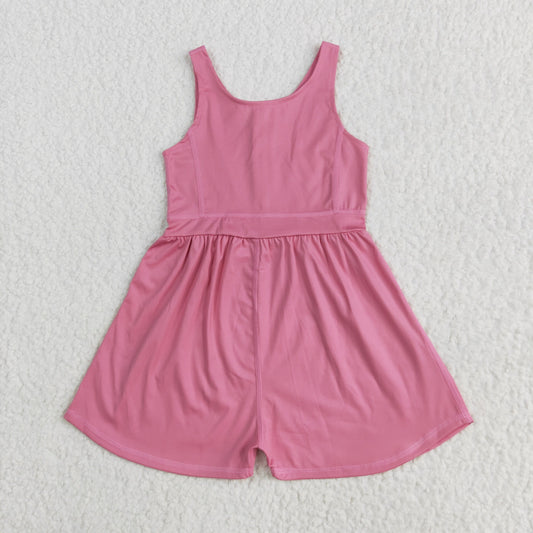 Baby Girl Sleeveless Pink Yoga Active Zipper Jumpsuit RTS