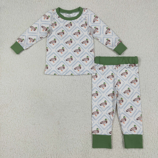 Baby Boy Long Sleeves Ducks Shirt Pants Pajamas Clothes Set RTS