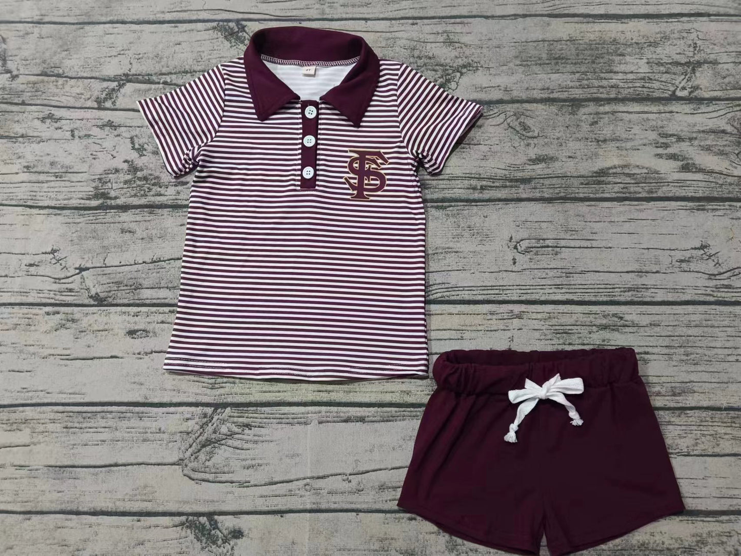 Baby Boy Short Sleeves Stripes Team Shirt Shorts Clothes Set