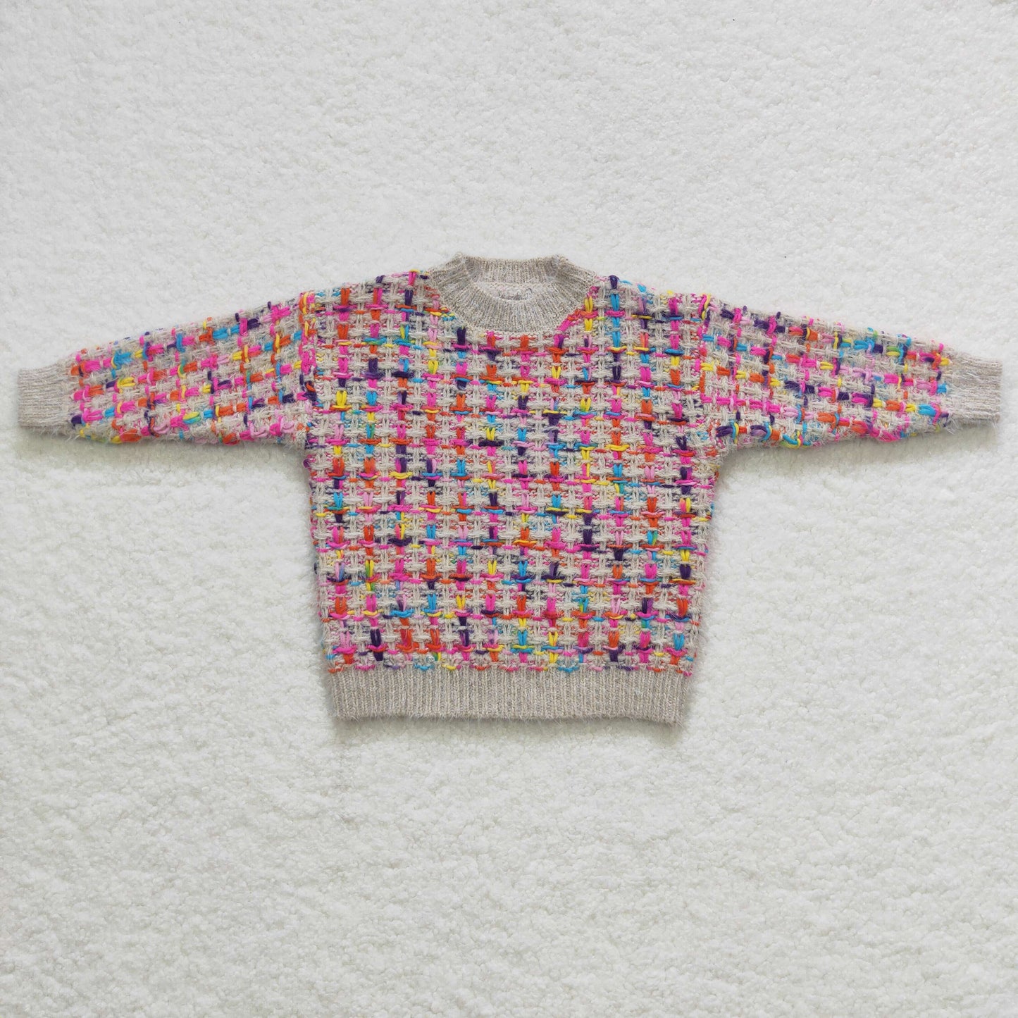 GT0302 Baby Girl Long Sleeves Colorful Sweater