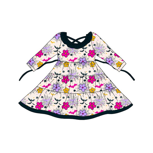 Baby Girl Halloween Flower Ruffle Dress